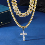 KIT COLAR COM PINGENTE E CORRENTE CRAVEJADOS MIAMI CURB Arca Luxury